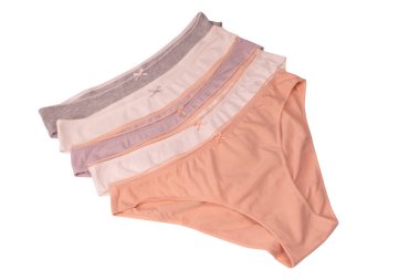 Women cotton panties isolated on a white background. 