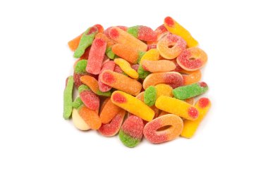 Jelly candys isolated on a white background. 
