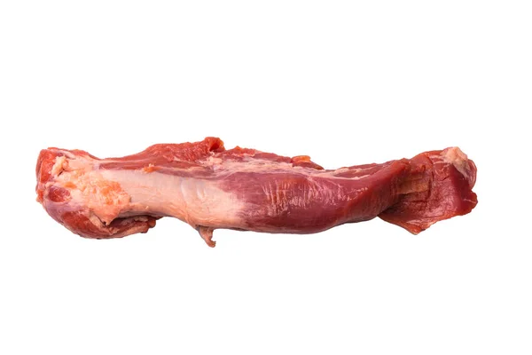 Raw Pork Tenderloin Isolated White Background Fresh Meat — Fotografie, imagine de stoc