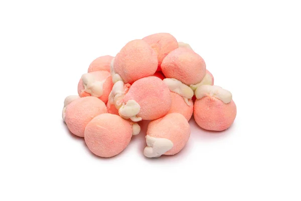 Orange Marshmallow Candy Isolated White Background — Fotografia de Stock