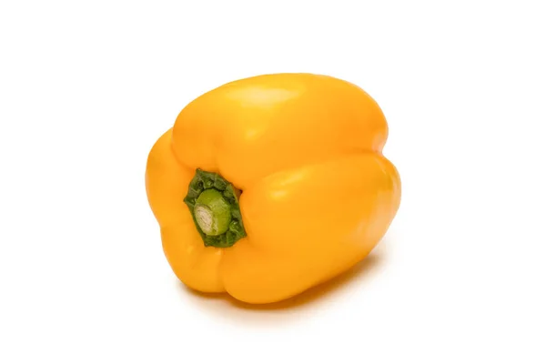 Gul Bell Pepper Isolerad Vit Bakgrund — Stockfoto