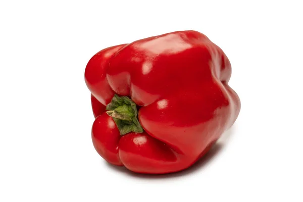 Peperone Rosso Isolato Sfondo Bianco — Foto Stock
