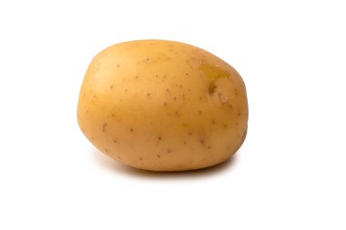 A group of fresh tasty potato isolated on a white background. 