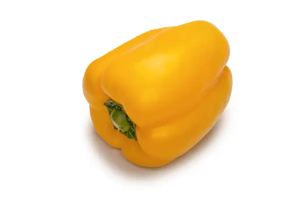 Amarelo Bell Pepper Isolado Fundo Branco — Fotografia de Stock