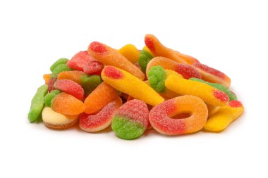 Jelly candys isolated on a white background. 