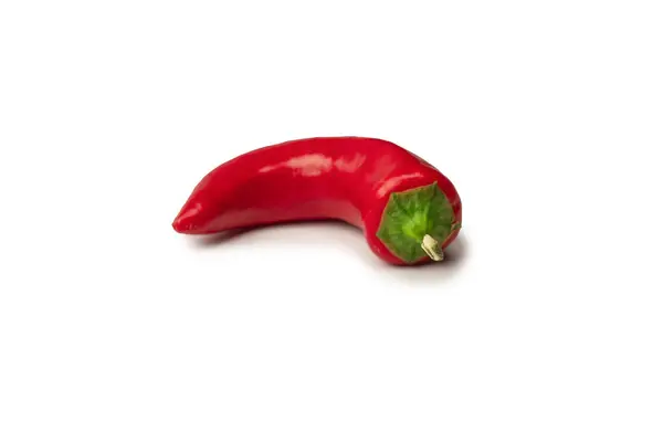Czerwony Gorący Pieprz Chili Izolowany Białym Tle — Zdjęcie stockowe