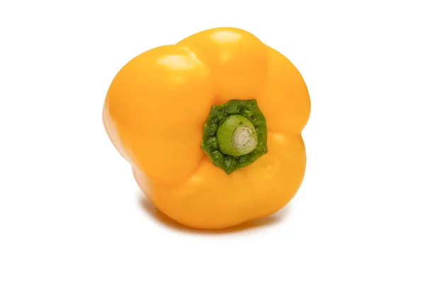 Amarelo Bell Pepper Isolado Fundo Branco — Fotografia de Stock