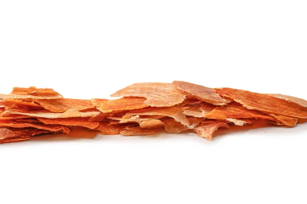 Group Tasty Beer Snacks Dehydrated Chicken Meat Slices — Stock Photo, Image