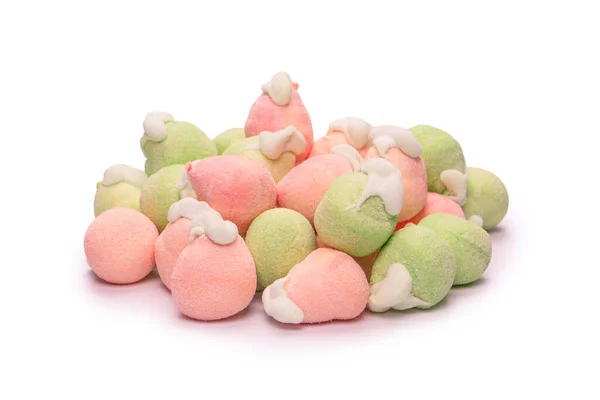 Marshmallow Fruit Candys Isolated White Background — Stock Photo, Image