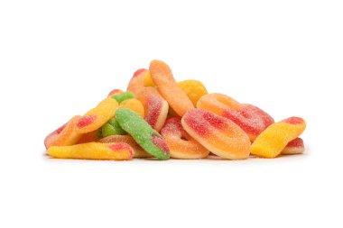 Jelly candys isolated on a white background. 