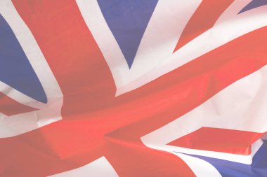 Arka plan olarak İngiltere bayrağı harika. Üst görünüm. 