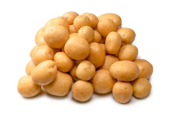 Group Fresh Tasty Potato Isolated White Background — 图库照片