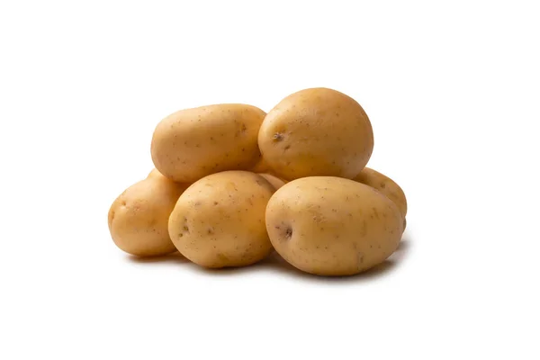 Group Fresh Tasty Potato Isolated White Background — ストック写真