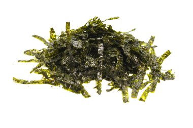 Beyaz arka planda izole edilmiş lezzetli yosun.. 