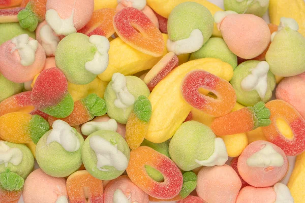 Mix Jelly Colorful Candys Marshmallows Background —  Fotos de Stock