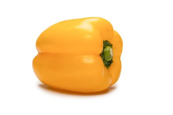 Amarelo Bell Pepper Isolado Fundo Branco — Fotografia de Stock