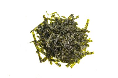 Beyaz arka planda izole edilmiş lezzetli yosun.. 