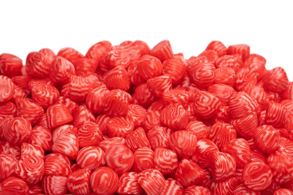 Vermelho Redondo Guloseimas Saborosas Como Pano Fundo Vista Superior — Fotografia de Stock