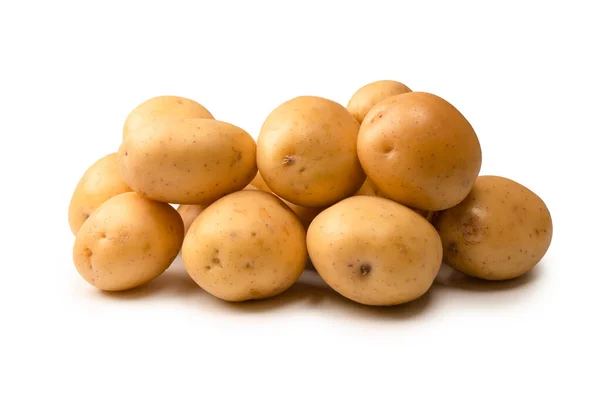 Group Fresh Tasty Potato Isolated White Background — Fotografia de Stock