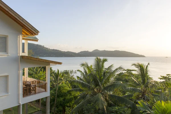 gün batımında - doğa arka plan tropikal plaj