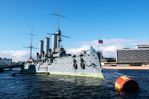 Crucero ruso aurora. San Petersburgo — Foto de Stock