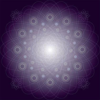 Mandala vektör desen çizimi
