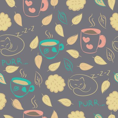 bardak, Çerezler, kedi uyku ile sorunsuz.