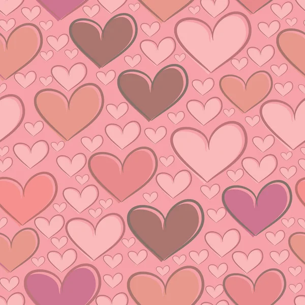 Seamless pattern with hearts — Stock Vector