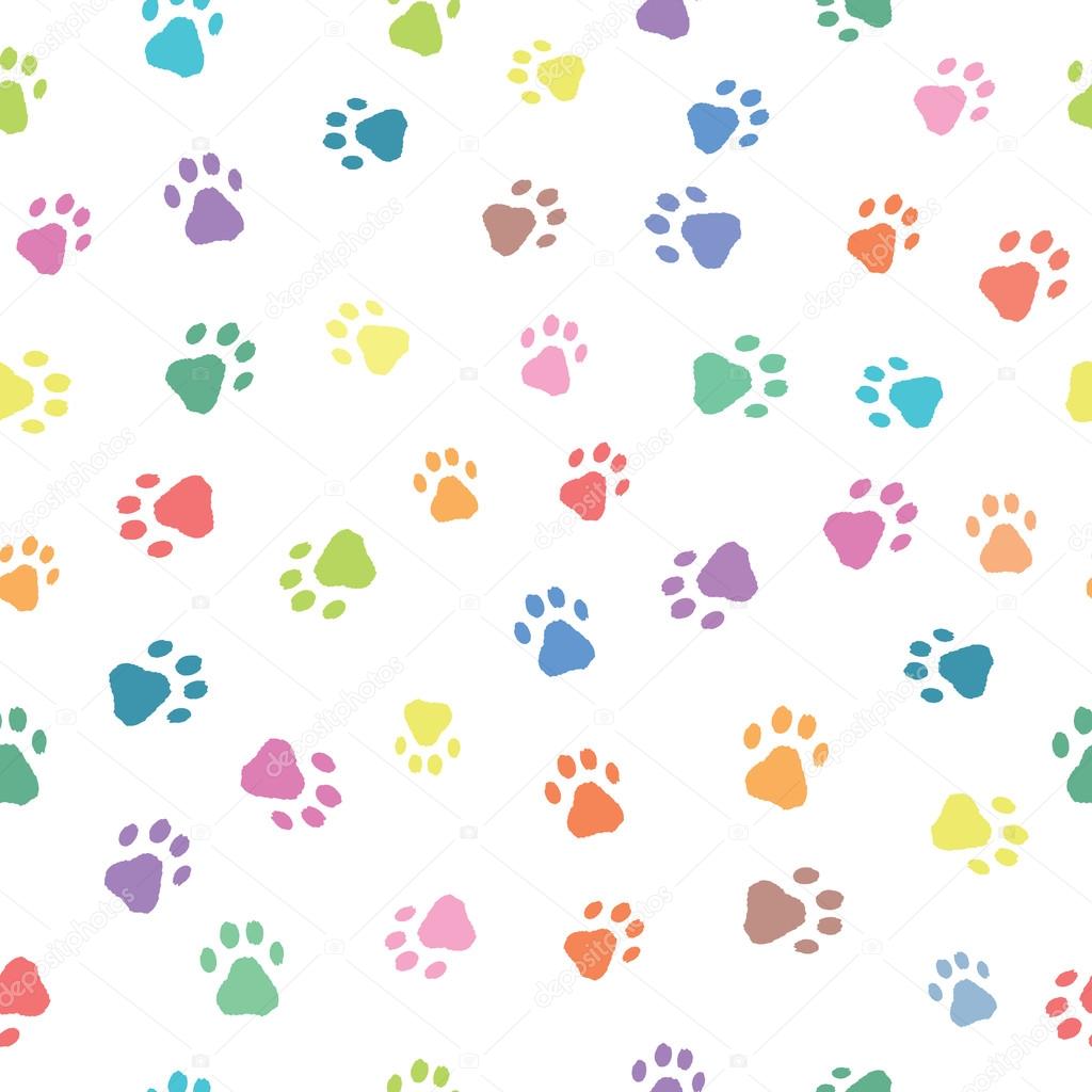 Seamless patterns with prints of animals