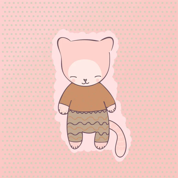Vêtements de chat mignon — Image vectorielle
