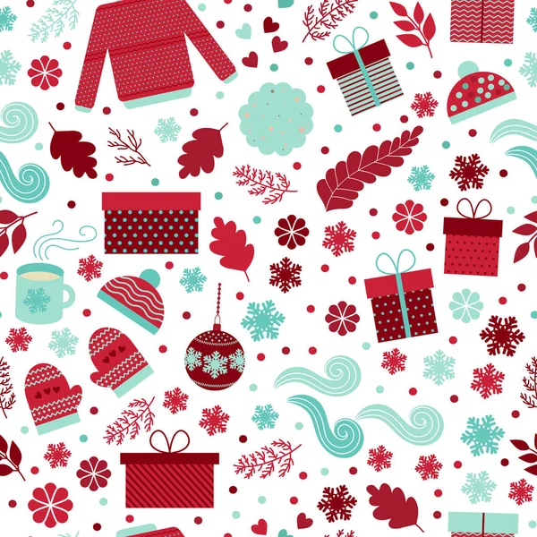 Navidad patrón sin costura vector — Archivo Imágenes Vectoriales