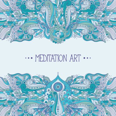 Çiçekçilerin soyut detayları, dalgalar, mavi renkler, vektör Çin japanaz asya sanatı, tebrik kartı, davetiye, kitap kapağı için kullanılabilir..