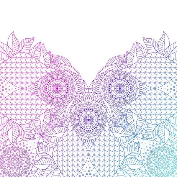 Pink Blue Lace Arabesque Pattern Design Boho Ethnic Ornament Invitations — Image vectorielle
