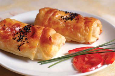 pasta çörek otu tohumu ile