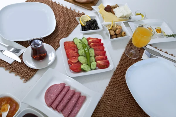 Pequeno-almoço turco rico e delicioso — Fotografia de Stock
