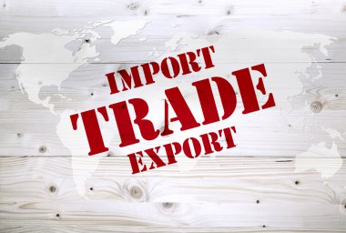 Economy and currency units, trade import export clipart