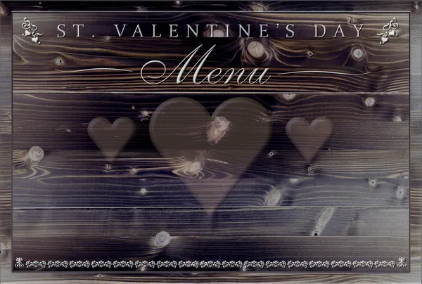 Menu du dîner Saint-Valentin — Photo