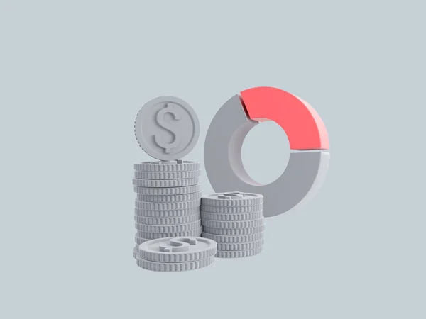 Shareholders. 3d Icon Related to investment strategy, trade service, finance management. Mono Line Pictograms and Design Elements. 3d illustration — Stock Photo, Image