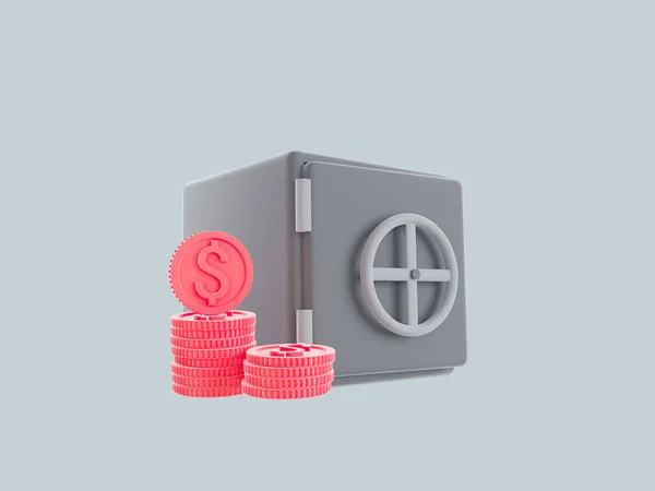 Savings account. 3d icons related to business investment, trade services, investment strategy and financial management. Infographic design elements. 3d illustration — Stock Photo, Image