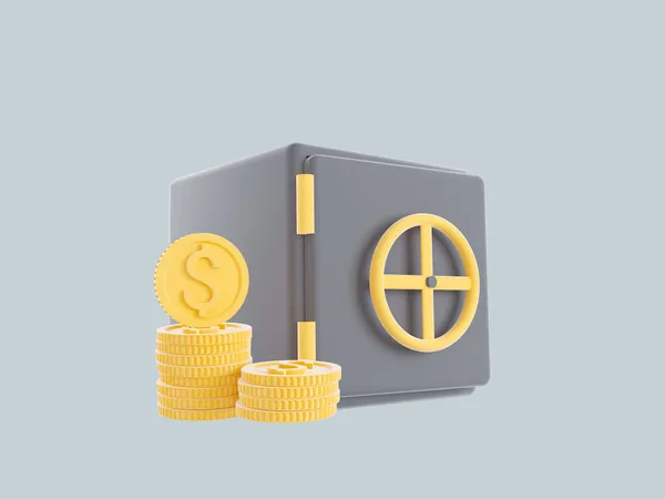 Cuenta de ahorros. 3d iconos relacionados con la inversión empresarial, servicios comerciales, estrategia de inversión y gestión financiera. Elementos de diseño infográfico. ilustración 3d —  Fotos de Stock