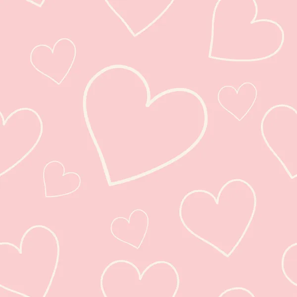 Precioso fondo rosa con corazones — Vector de stock