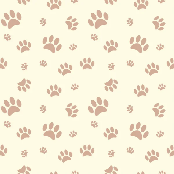 Achtergrond met hond paw print en bot — Stockvector