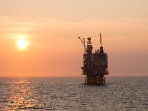 Offshore platform sunrise