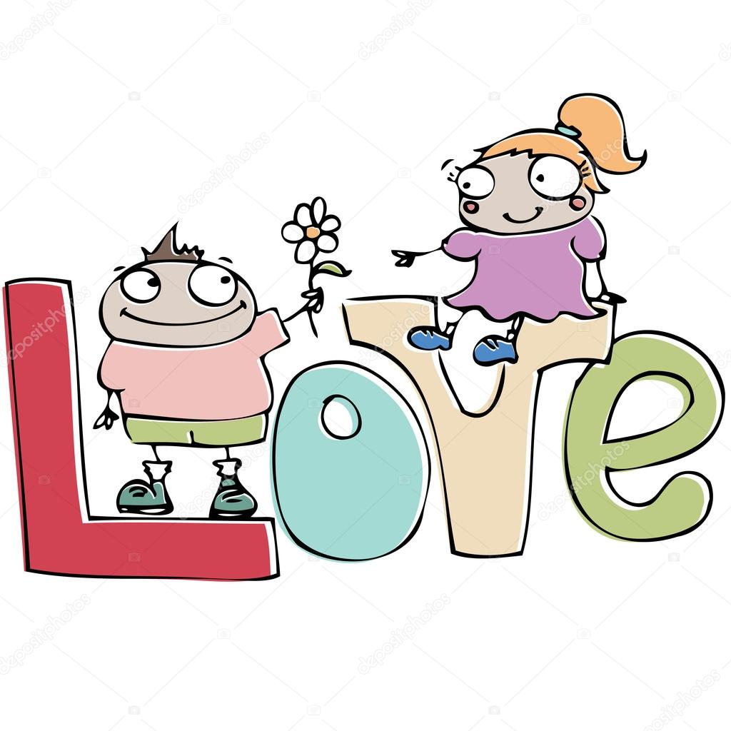 Valentine's day card , funny cartoon couple in love Stock Vector Image by  ©yuliagursoy #21121205