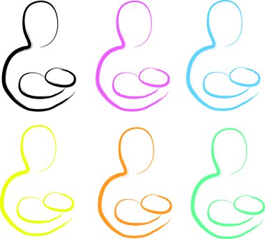 Anne ile çocuk simgesi