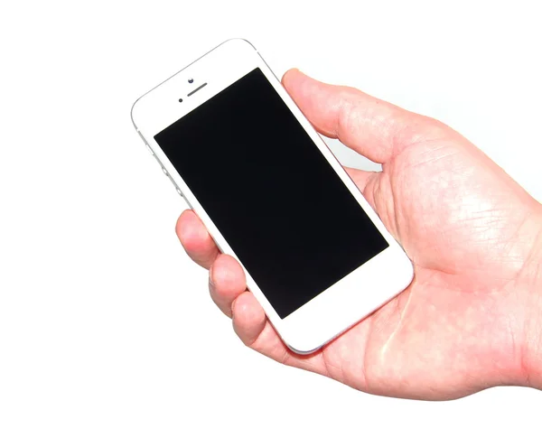 Hand som håller nya iphone 5 — Stockfoto