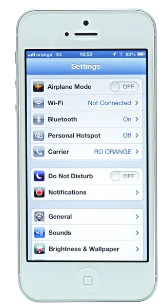 IPhone 5 с iOS 6 — стоковое фото