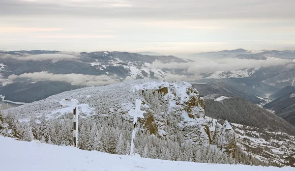 Paysage de montagne d'hiver — Photo