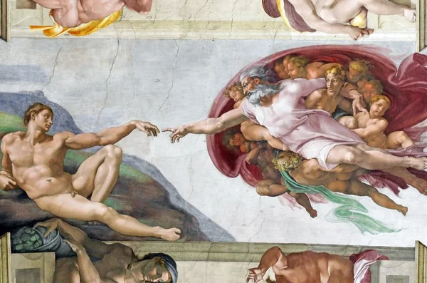 Michelangelo's frescoes in Sistine Chapel — Stock Photo, Image