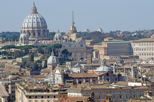 Rome skyline, Saint Peter's dome in the left